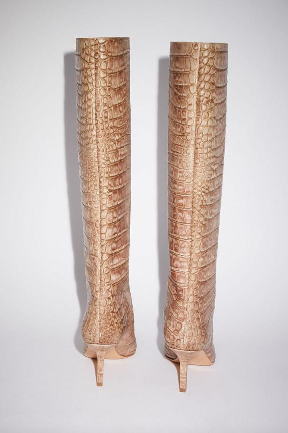 Acne Studios Leather Heel Boots Powder Pink FN-WN-SHOE000594 -2